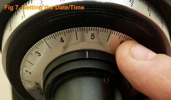 setting the time/date circle on the polarscope