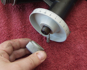 The RA lock nut removed