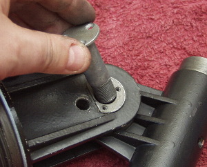 The altitude bolt being removed