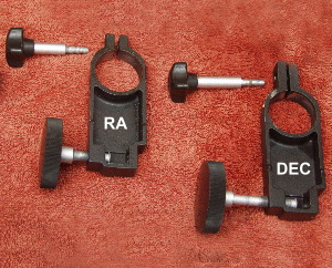 Note that the RA and DEC slo motion controls are slightly different