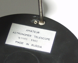 Removing the main collimating screws and mirror cell retainers