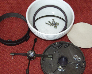 Small components wrapped and stored for reaasembly