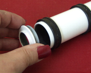 Replacing the rear of the finder scope tube