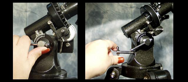 adjusting the altitude/latitude on an equatorial mount