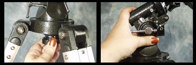 adjusting the azimuth on an equatorial mount